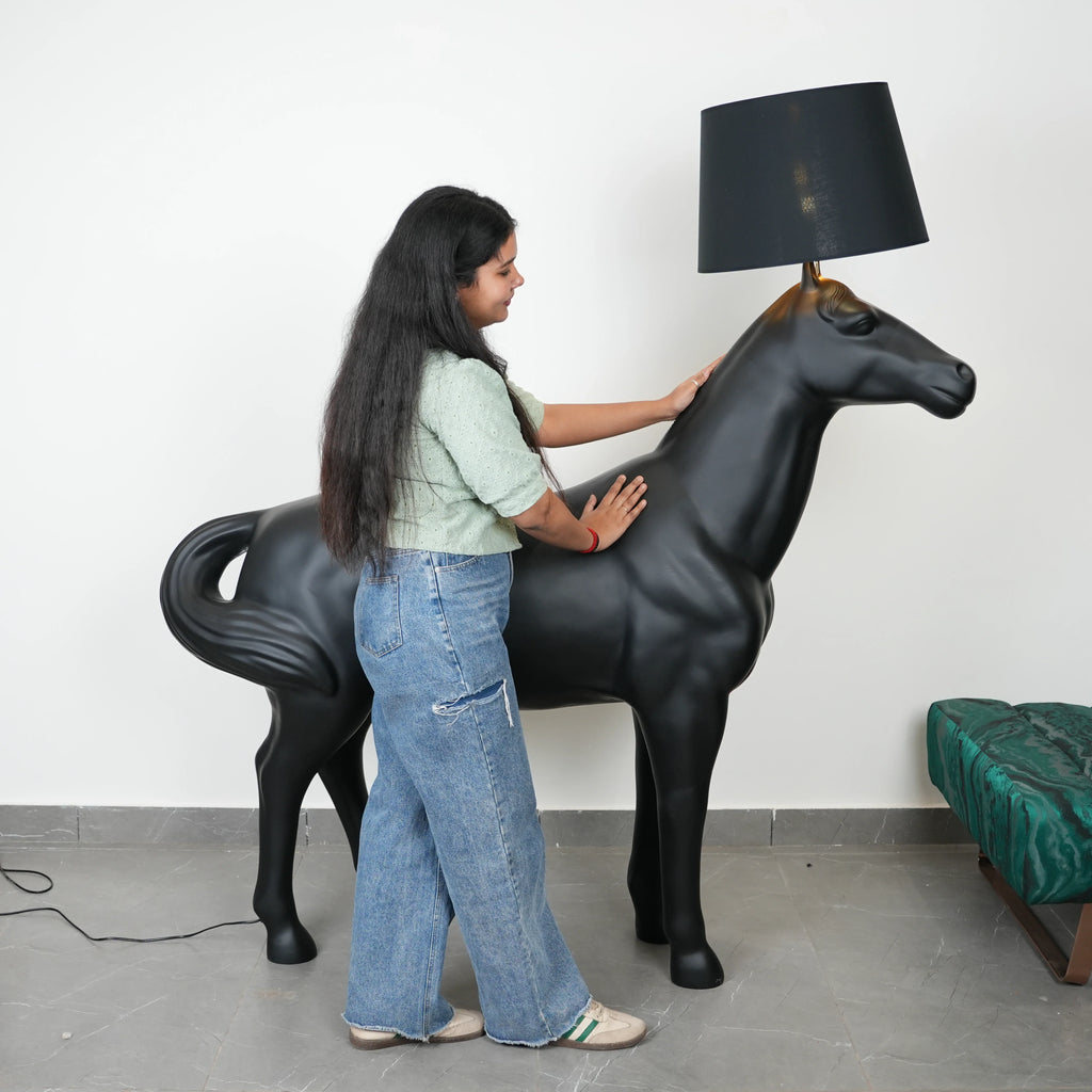 Midnight Horse Floor Lamp