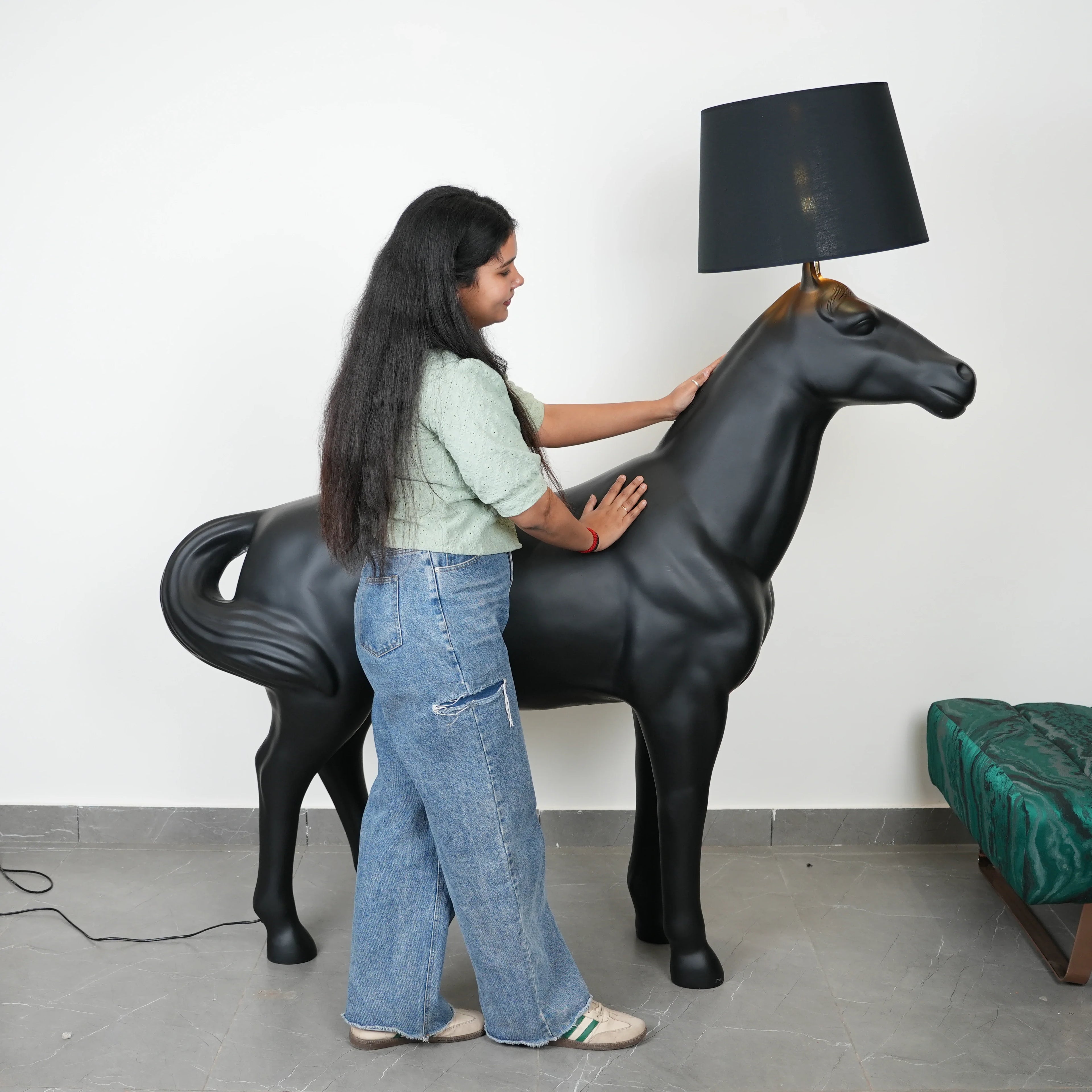 Midnight Horse Floor Lamp