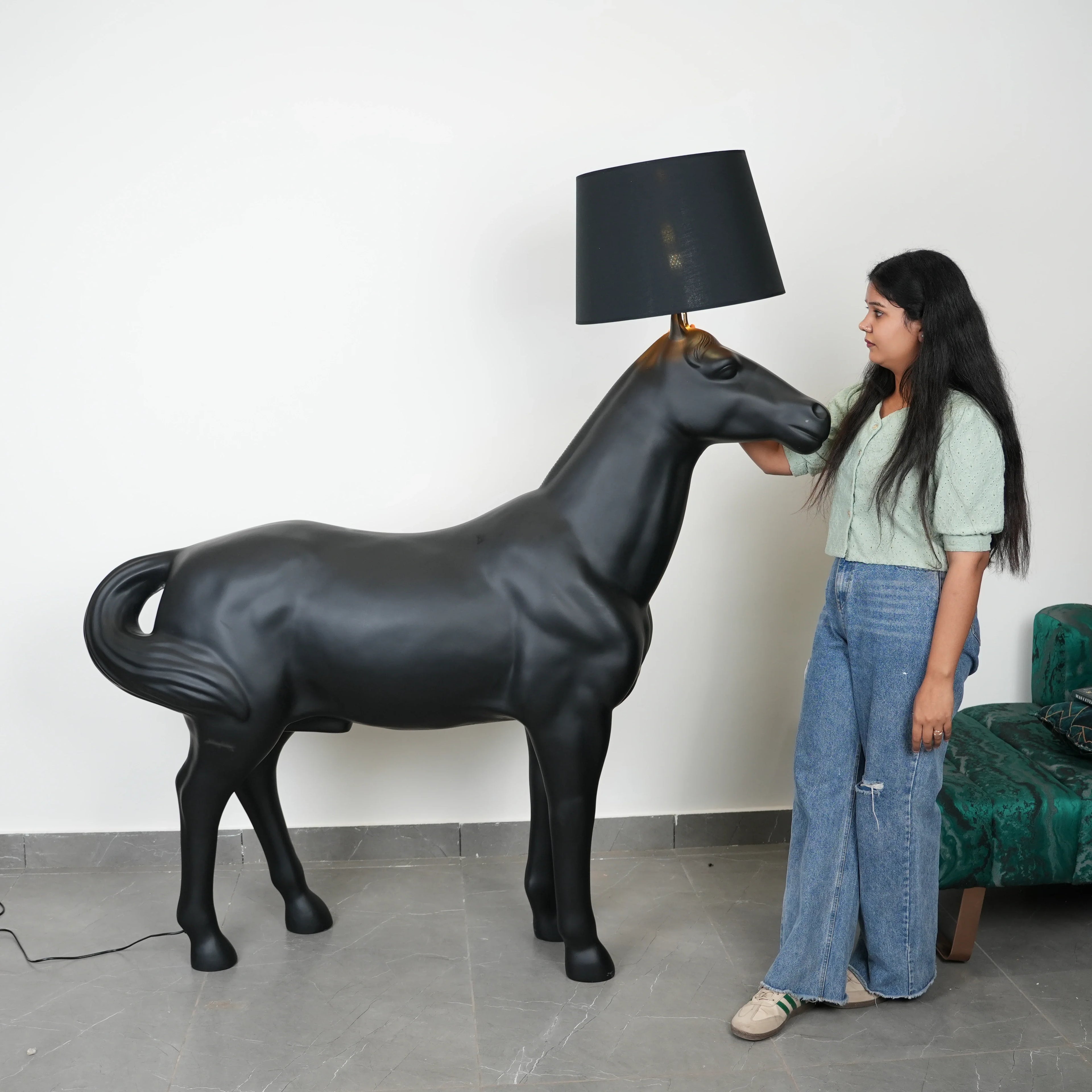 Midnight Horse Floor Lamp