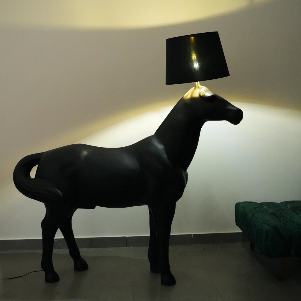 Midnight Horse Floor Lamp