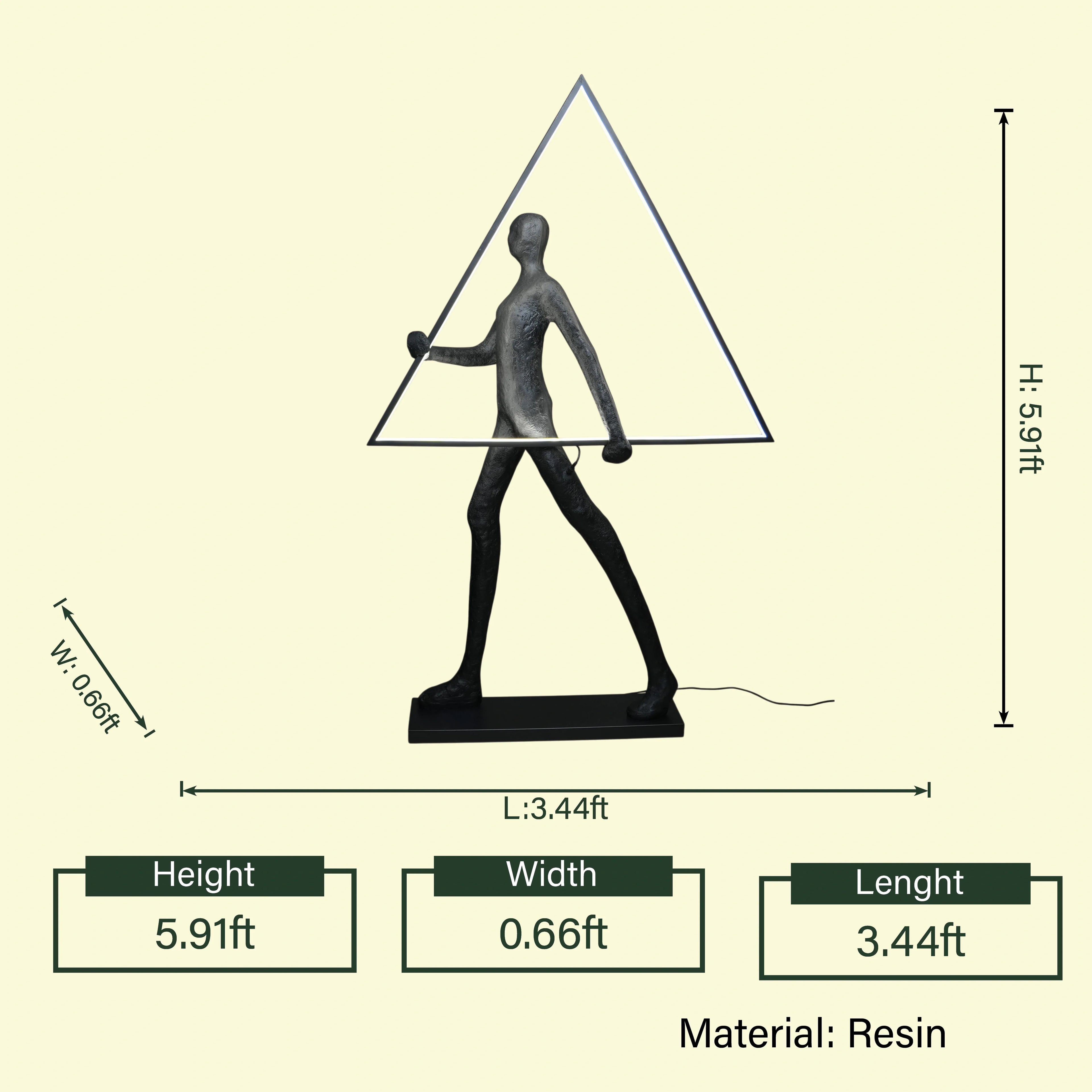 Geometric Walker Light Sculpture