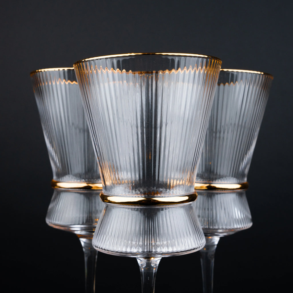 Clear Gold-Rim Wine Glass - Set of 2 – ZINARCH INDIA
