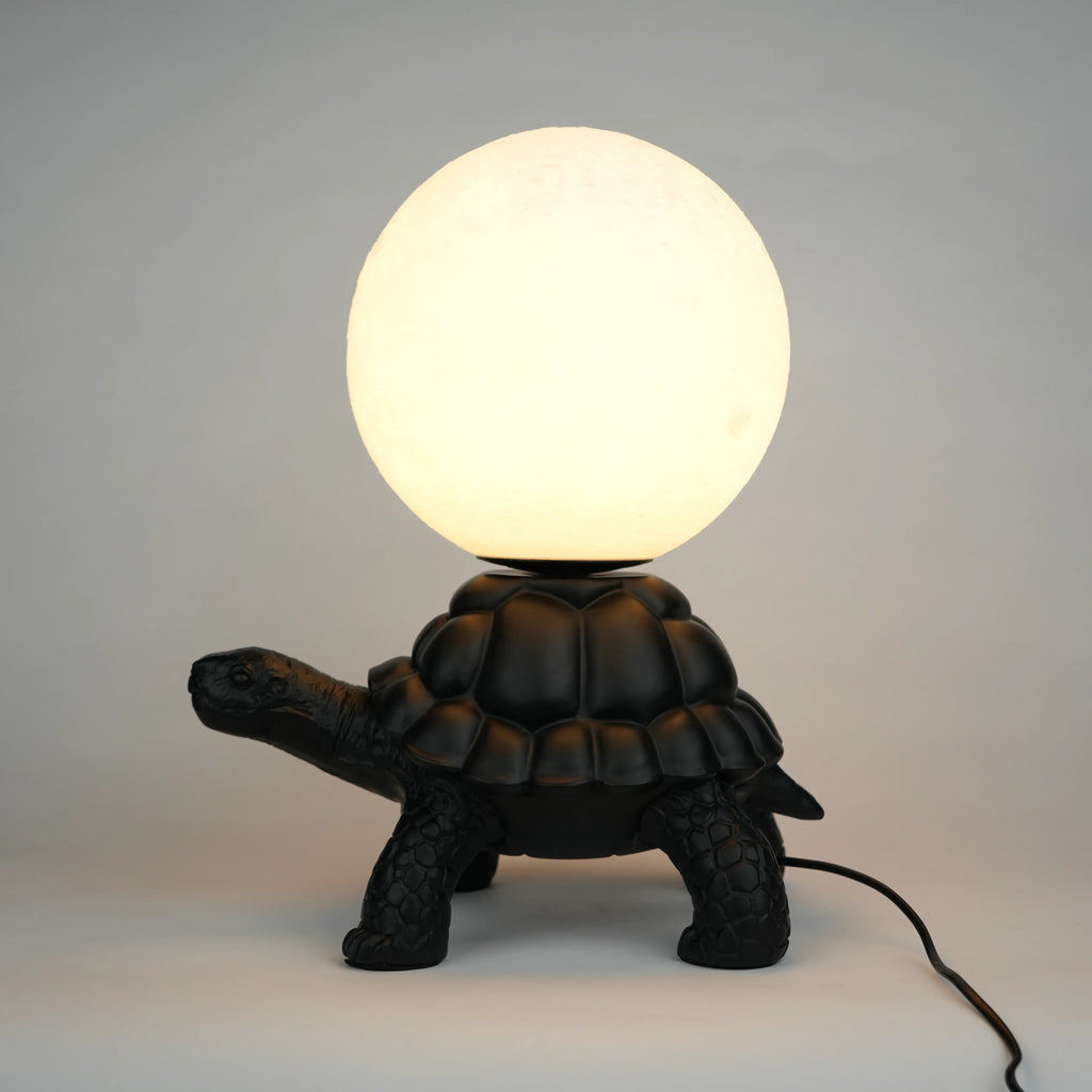 Midnight Tortoise Lamp - Black