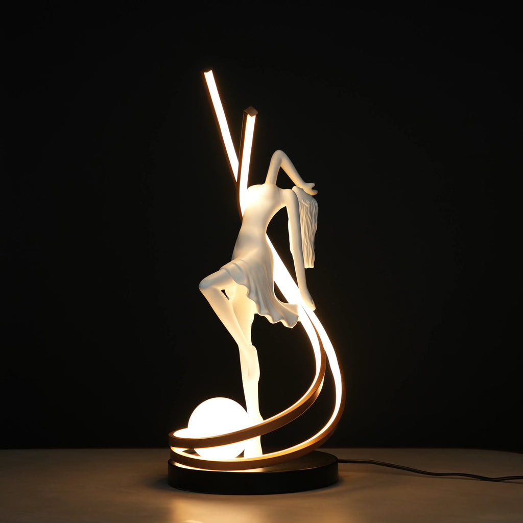 Liberty Sculpture Table Lamp - White – ZINARCH INDIA