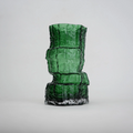 Rock Form Green Glass Vase