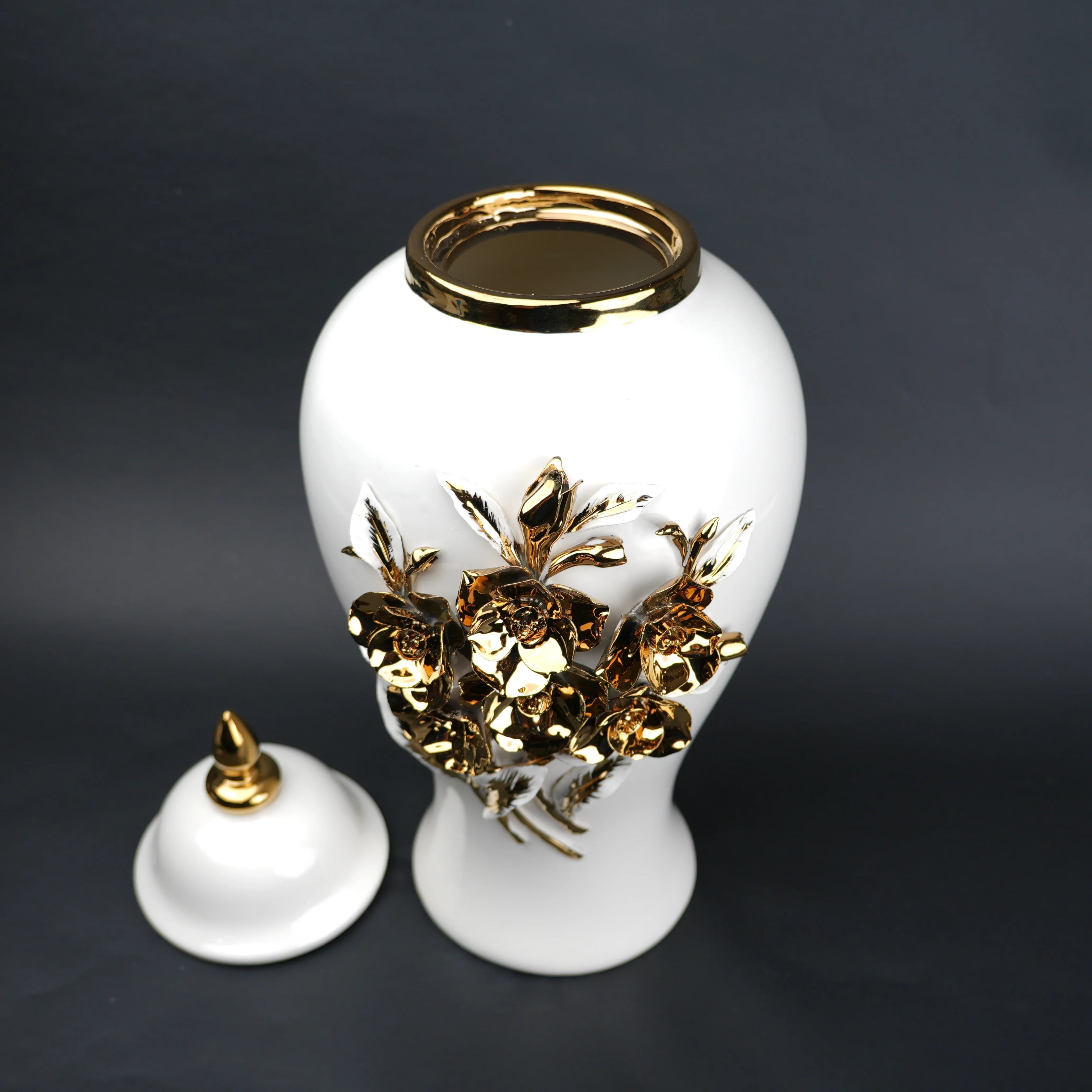 Bloom Crest Decorative Jar