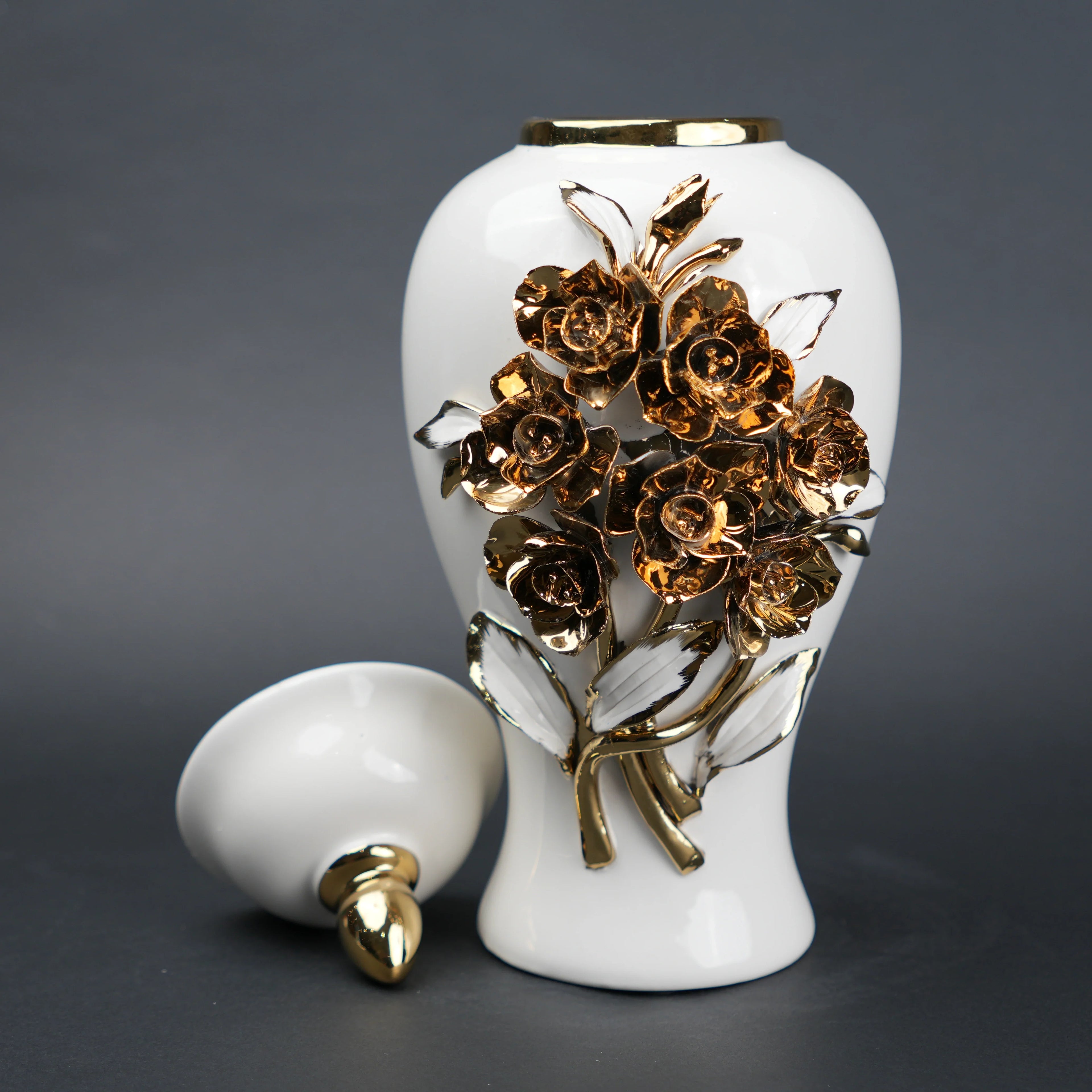 Bloom Crest Decorative Jar
