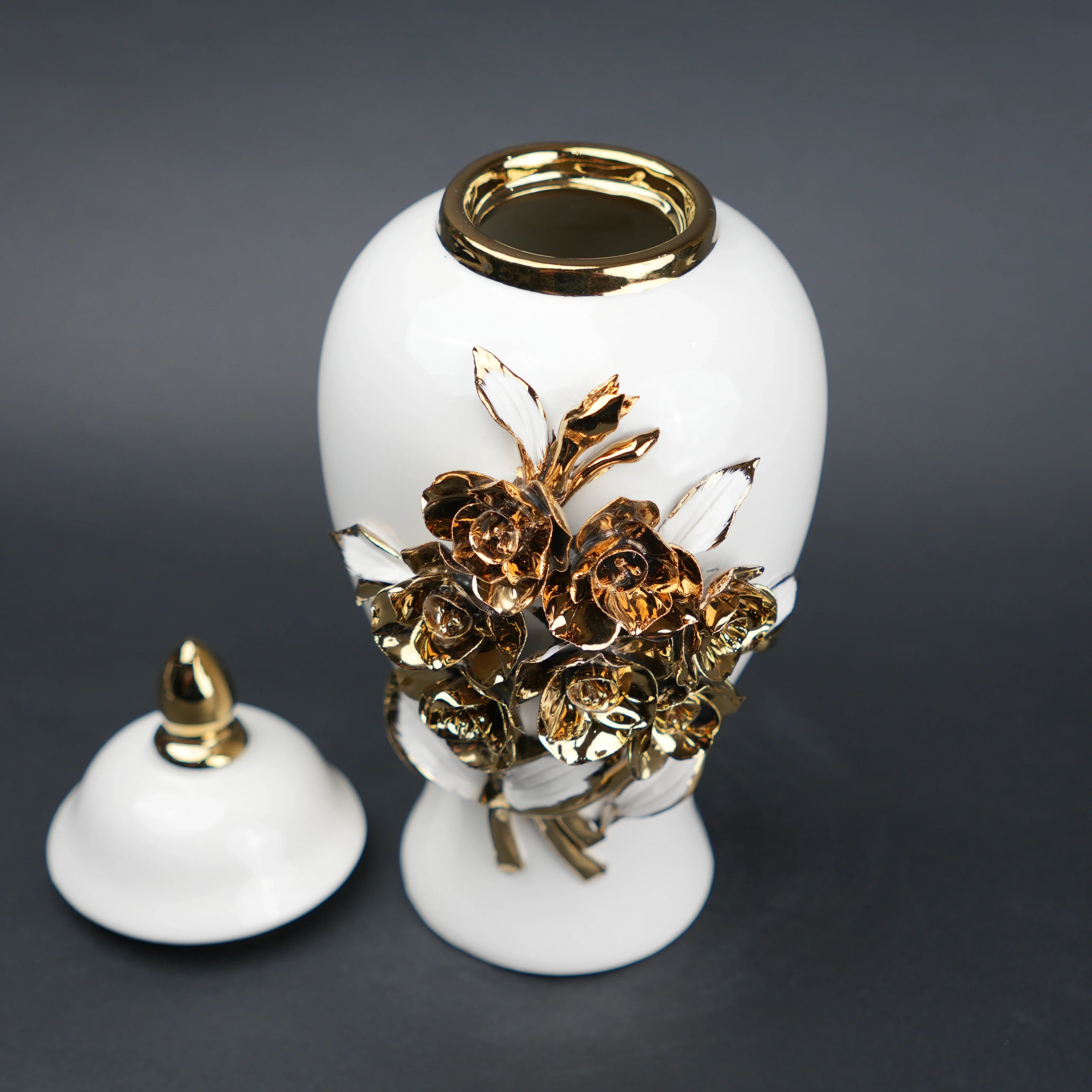 Bloom Crest Decorative Jar