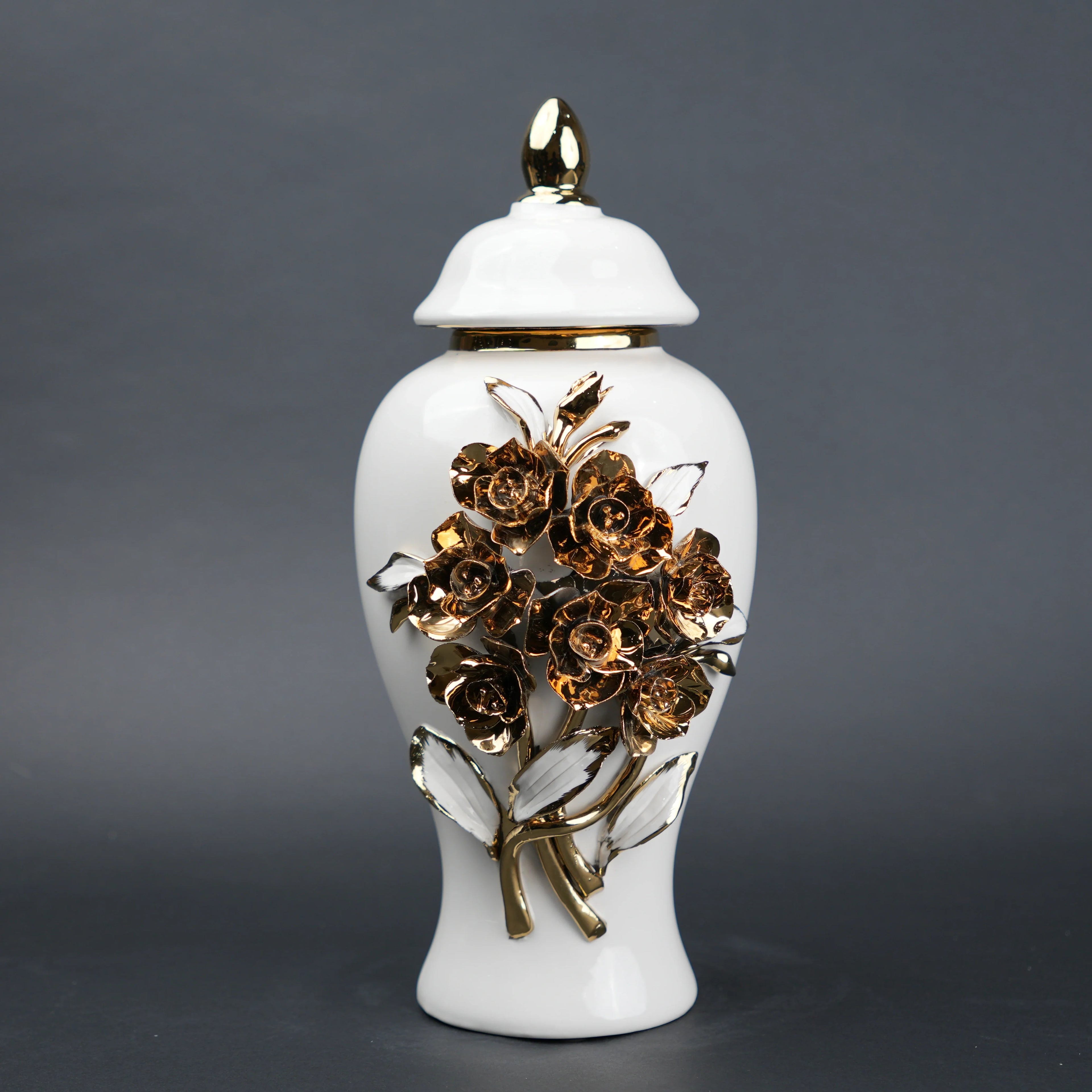 Bloom Crest Decorative Jar