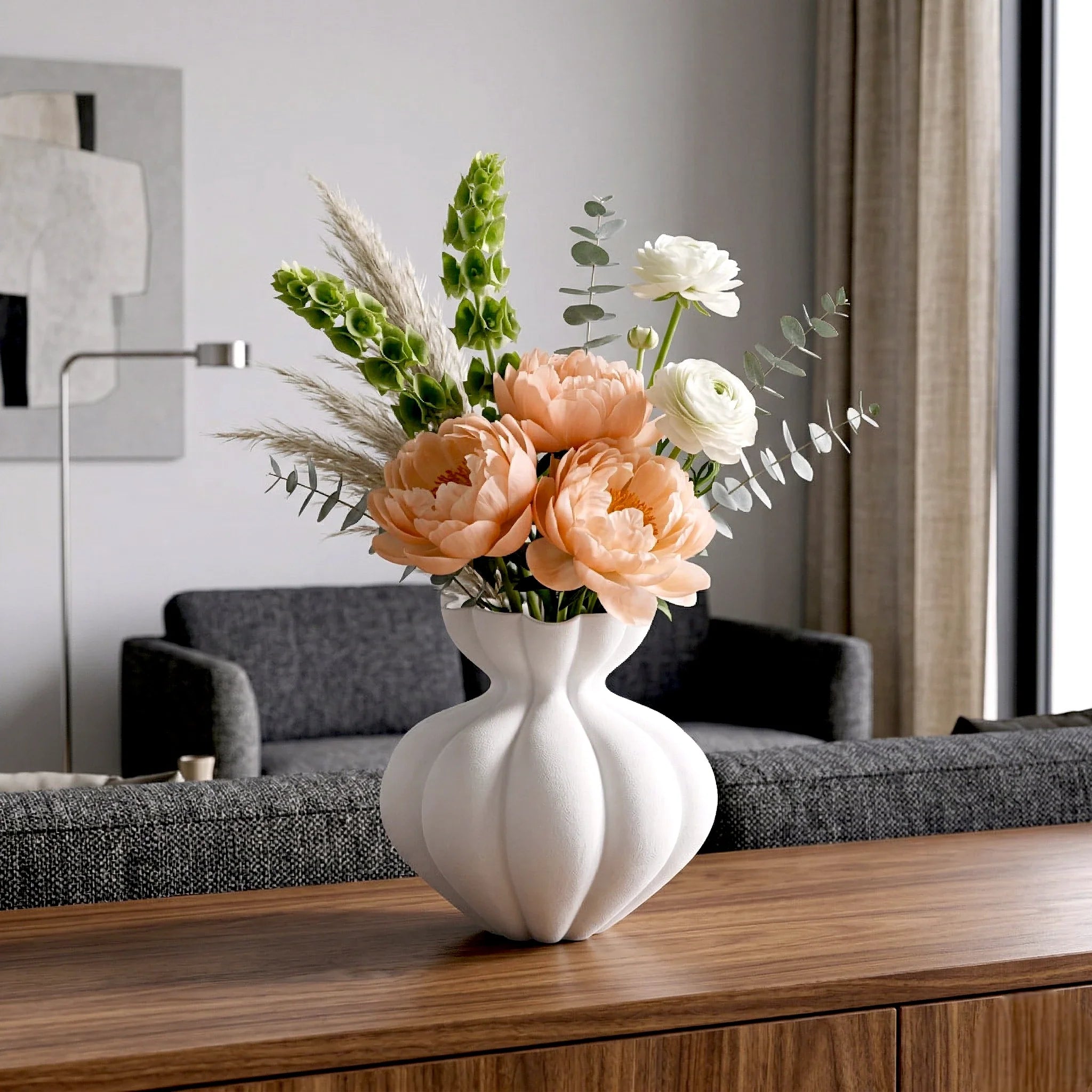 Fluted Form Vase