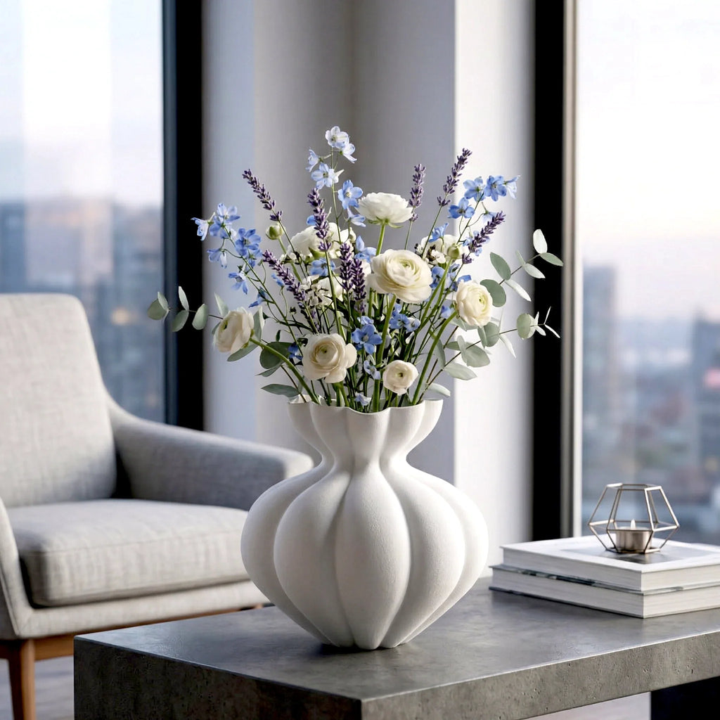 Fluted Form Vase