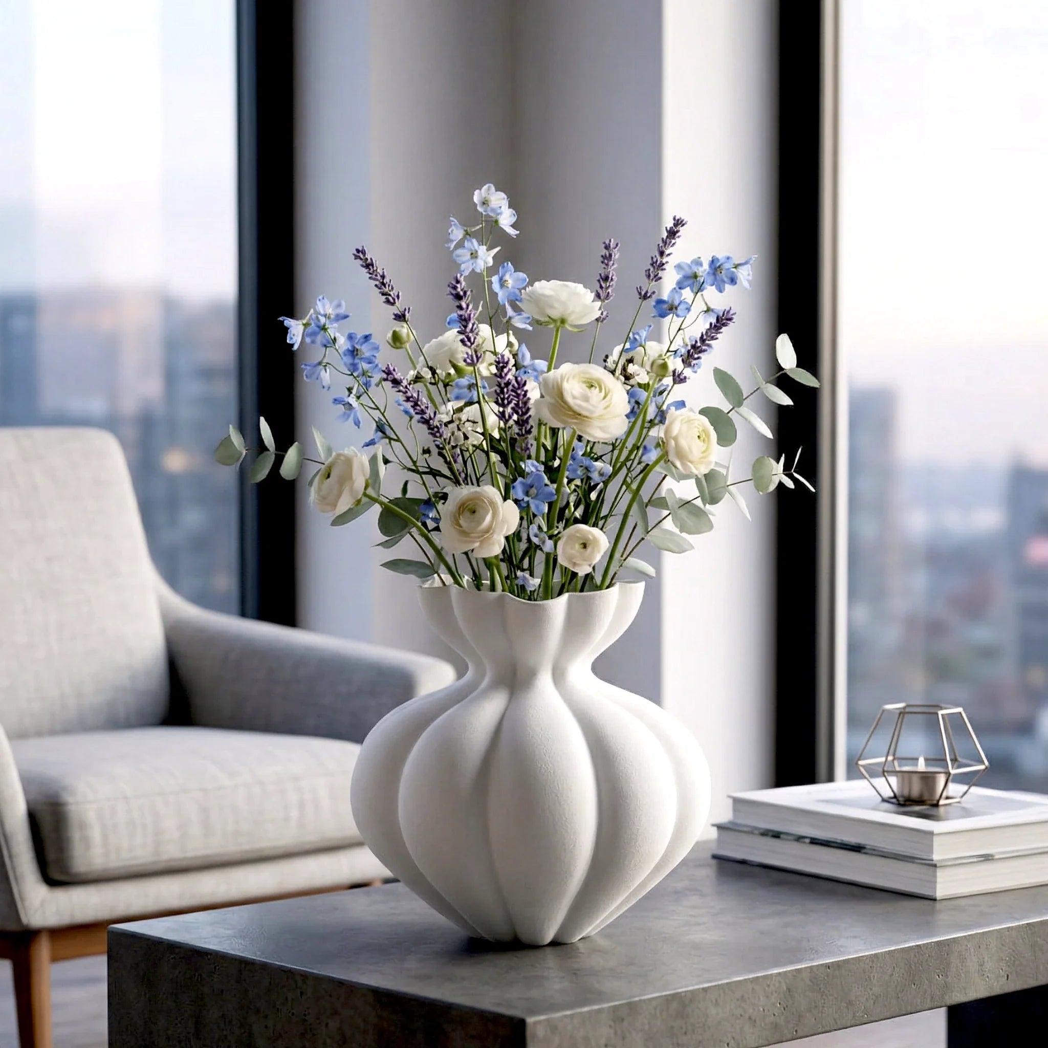 Fluted Form Vase