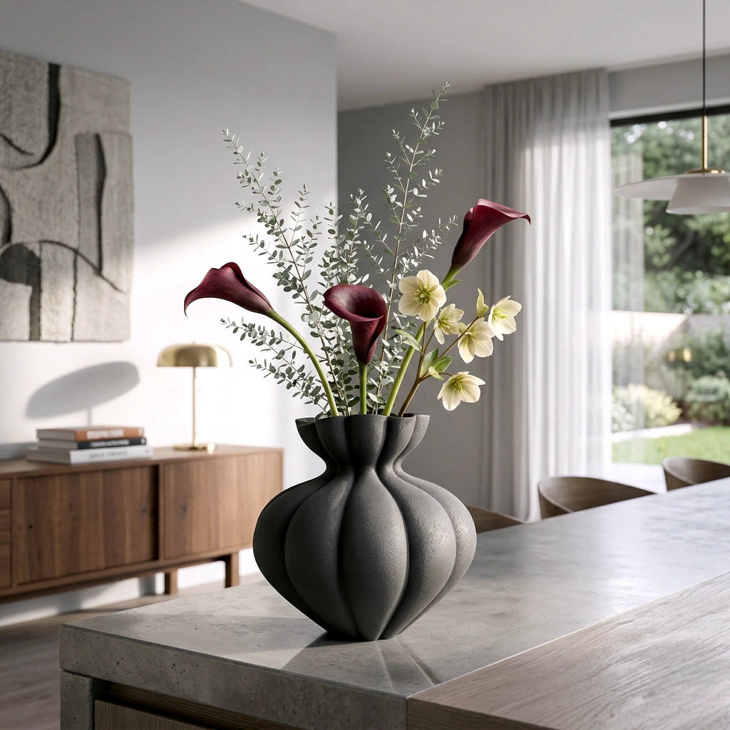 Fluted Form Vase