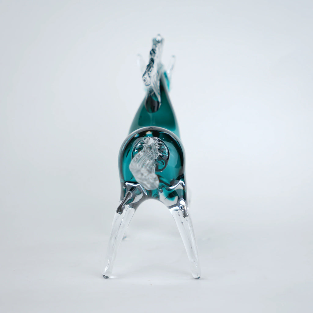 Aqua Glass Horse Figurine