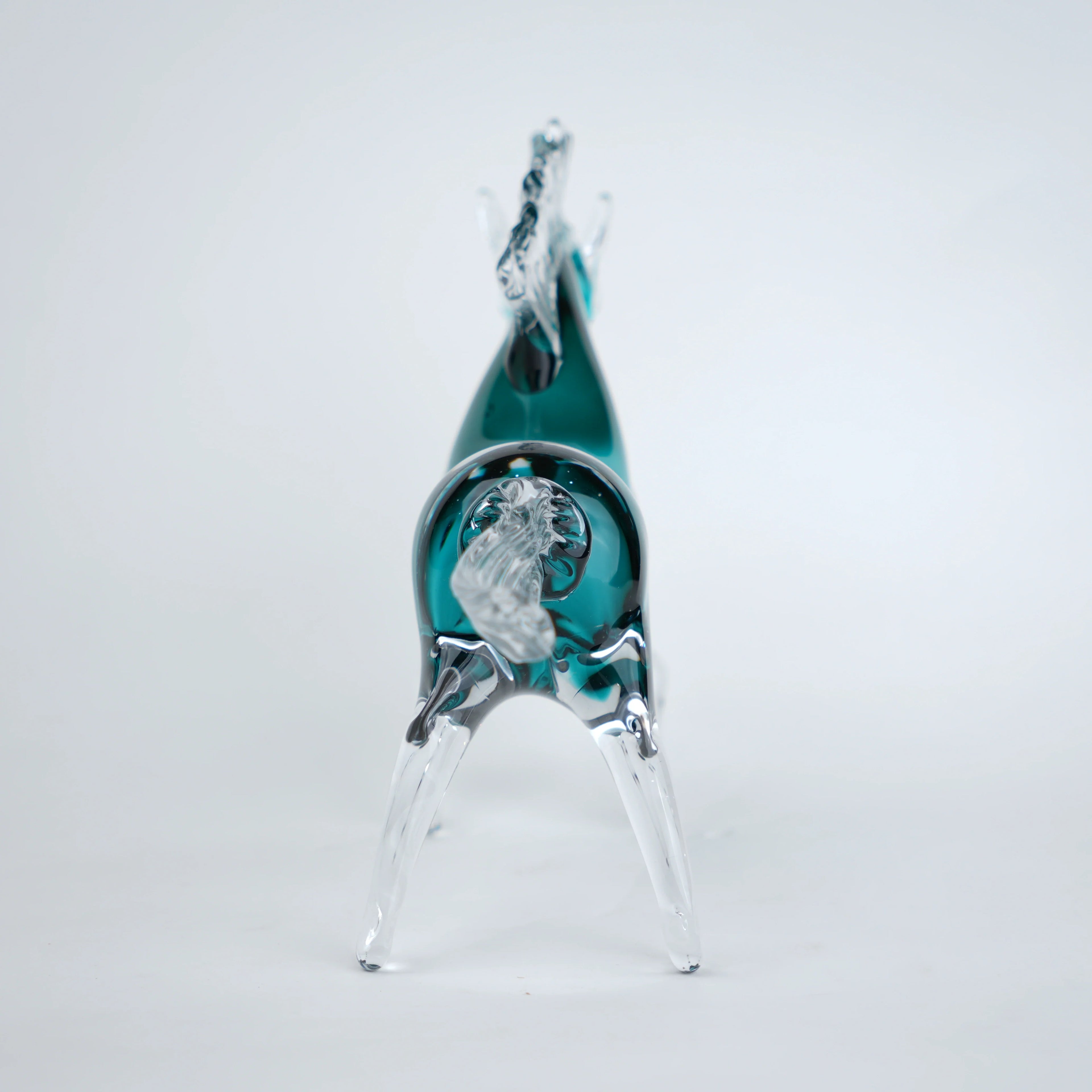 Aqua Glass Horse Figurine
