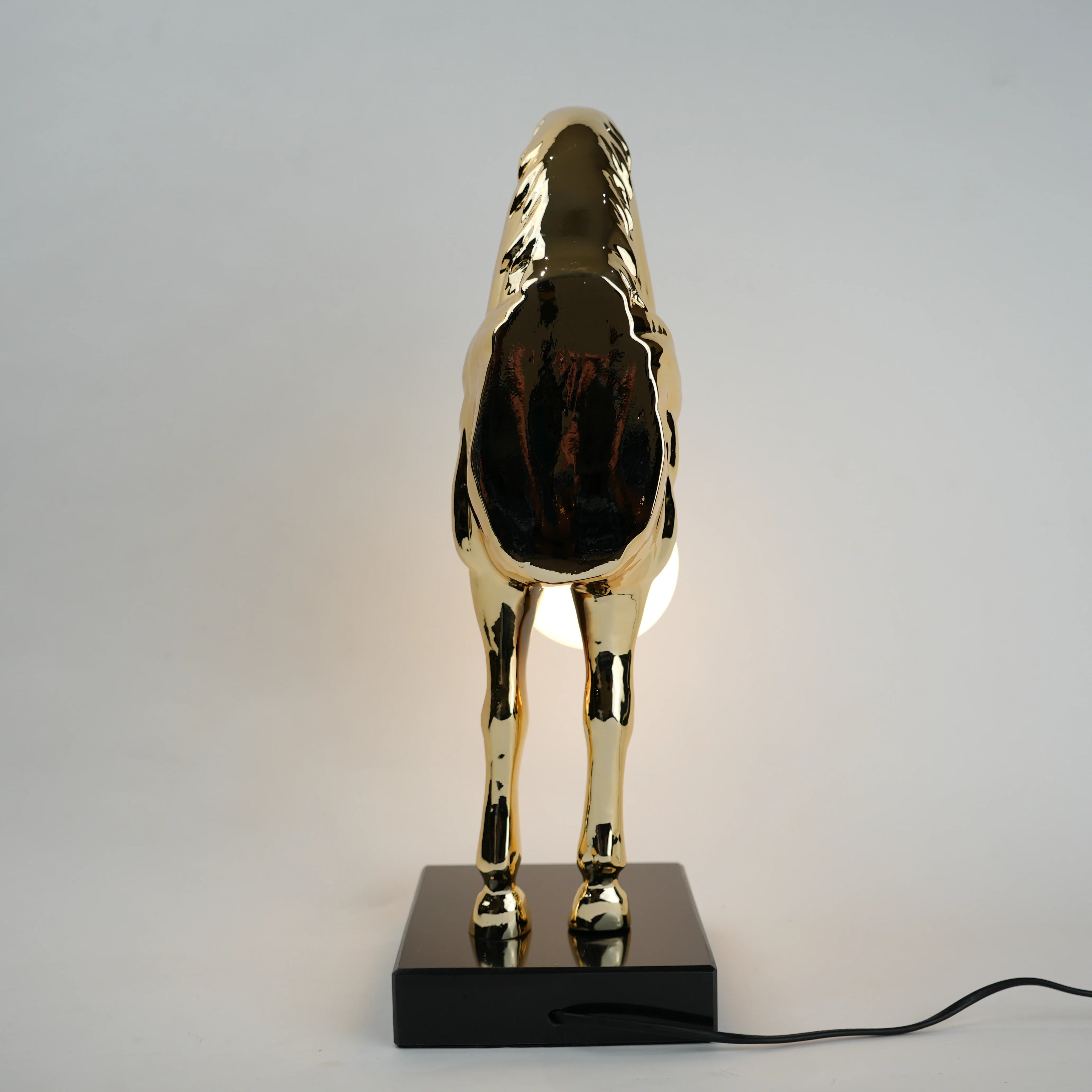 Golden Horse Globe Lamp