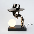 Elegant Hat Lamp Black Electroplated