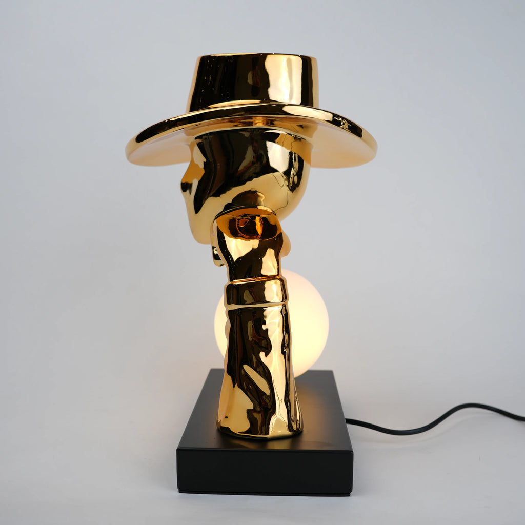 Elegant Hat Lamp Gold