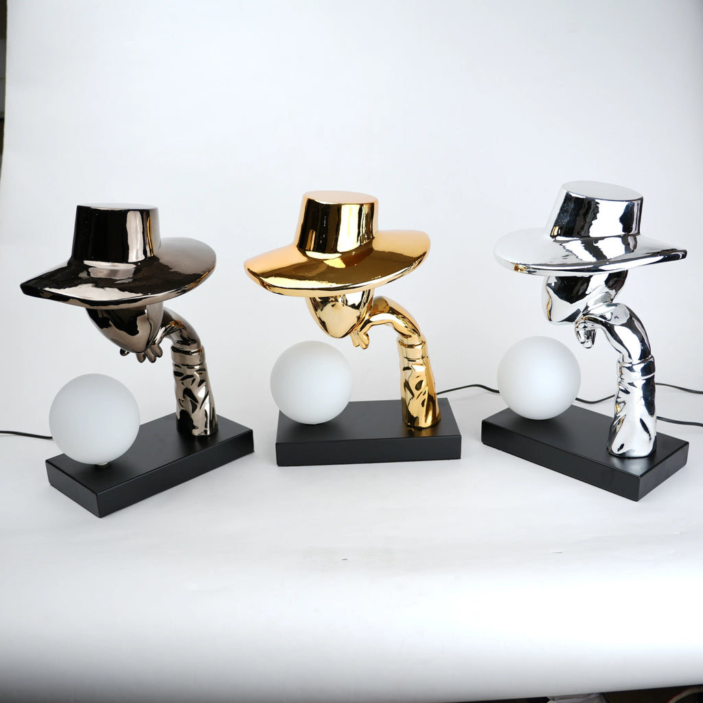 Elegant Hat Lamp Gold