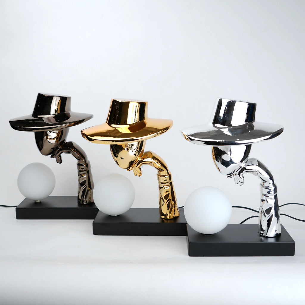 Elegant Hat Lamp Gold