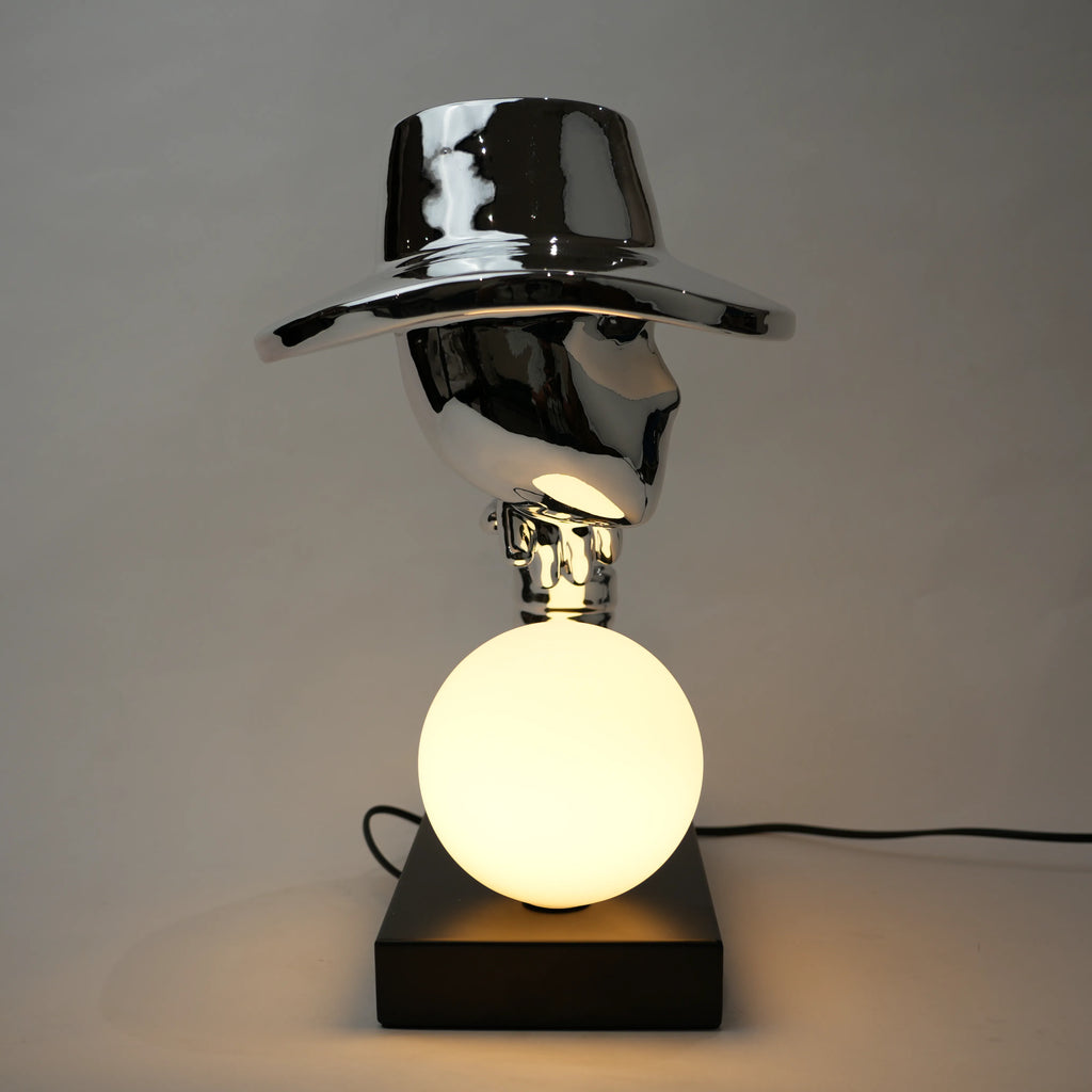 Elegant Hat Lamp Silver