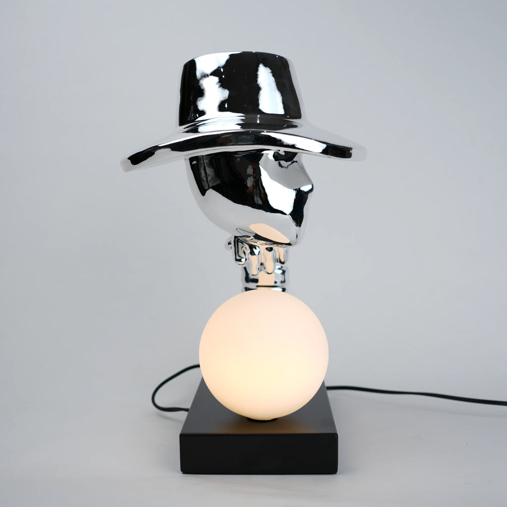 Elegant Hat Lamp Silver