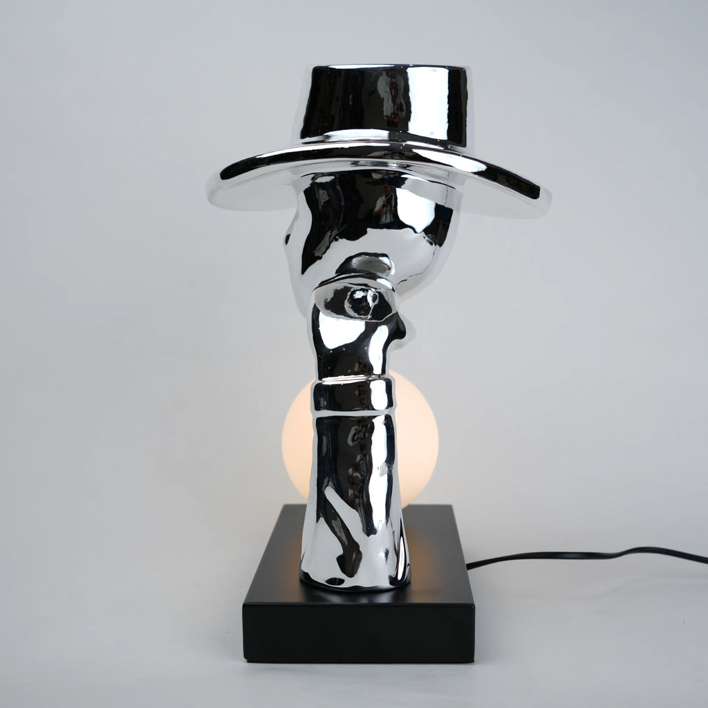 Elegant Hat Lamp Silver