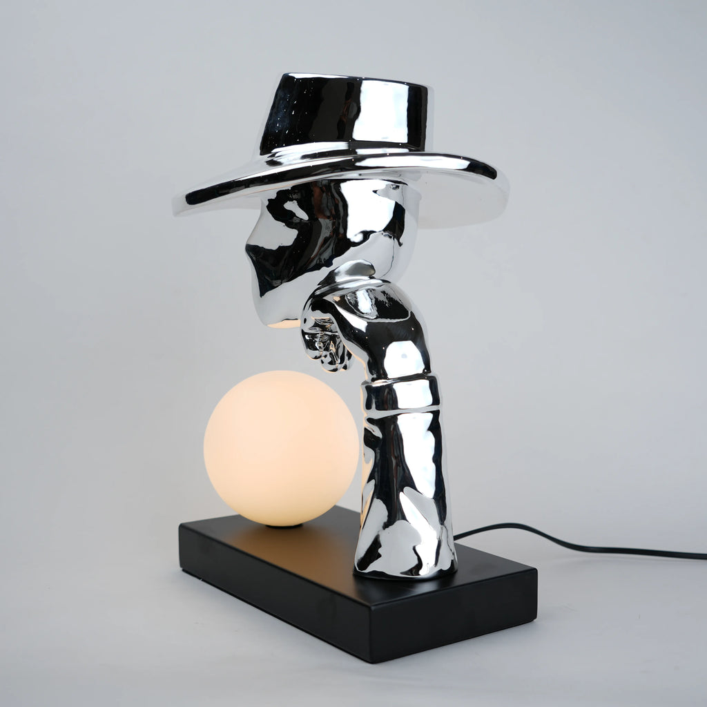 Elegant Hat Lamp Silver