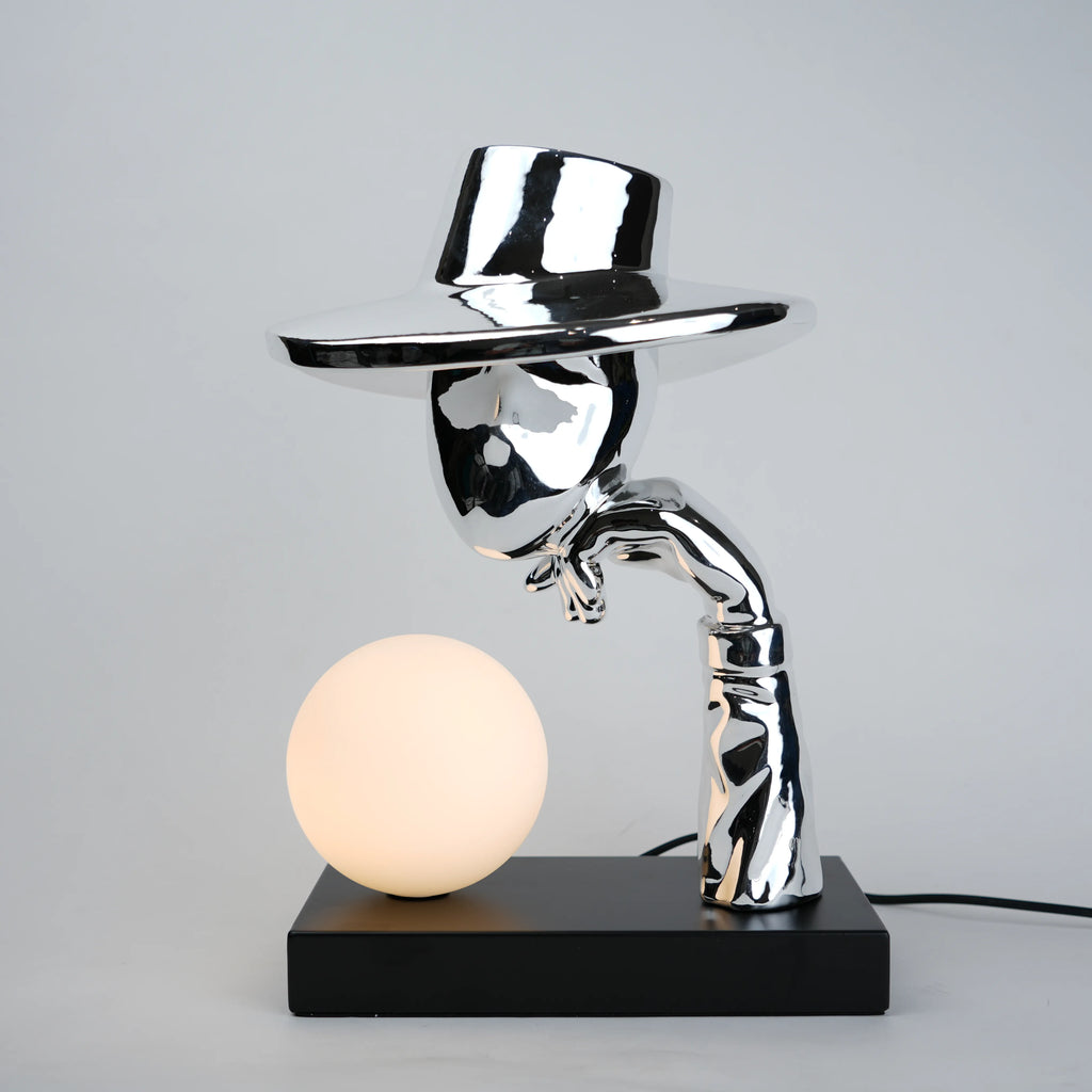 Elegant Hat Lamp Silver