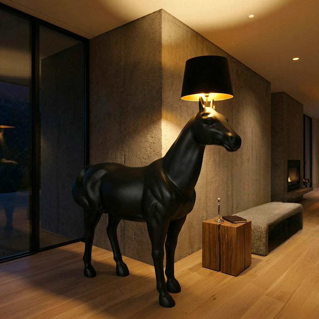 Midnight Horse Floor Lamp
