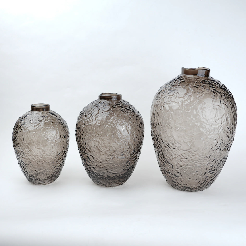 Hammered Glass Vase
