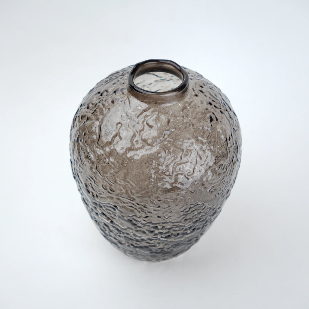 Hammered Glass Vase