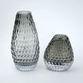 Grey Pattern Glass Vase