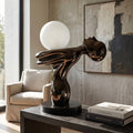 Black Sculptural Table Lamp