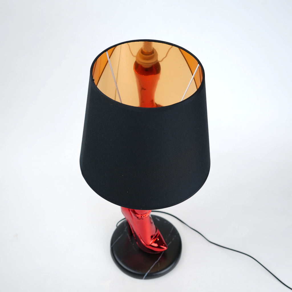 Crimson Heel Table Lamp