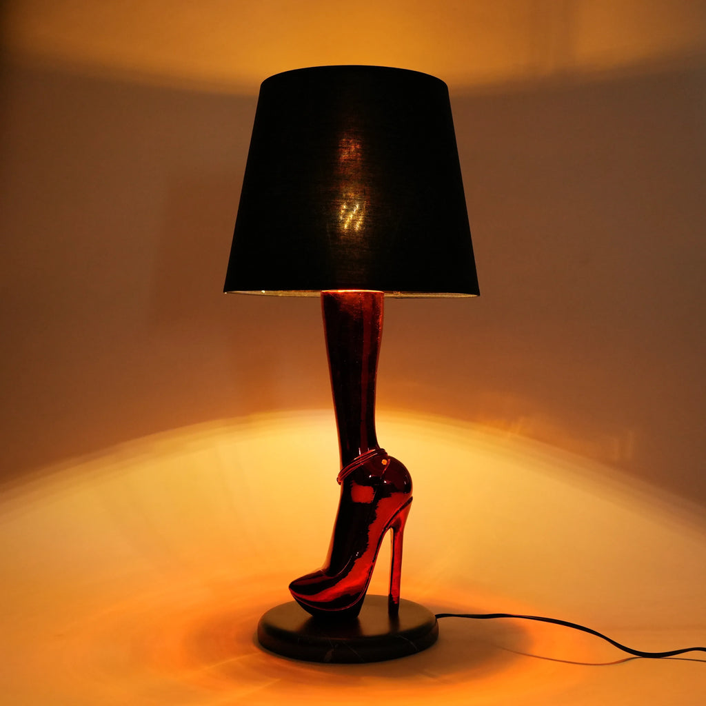 Crimson Heel Table Lamp