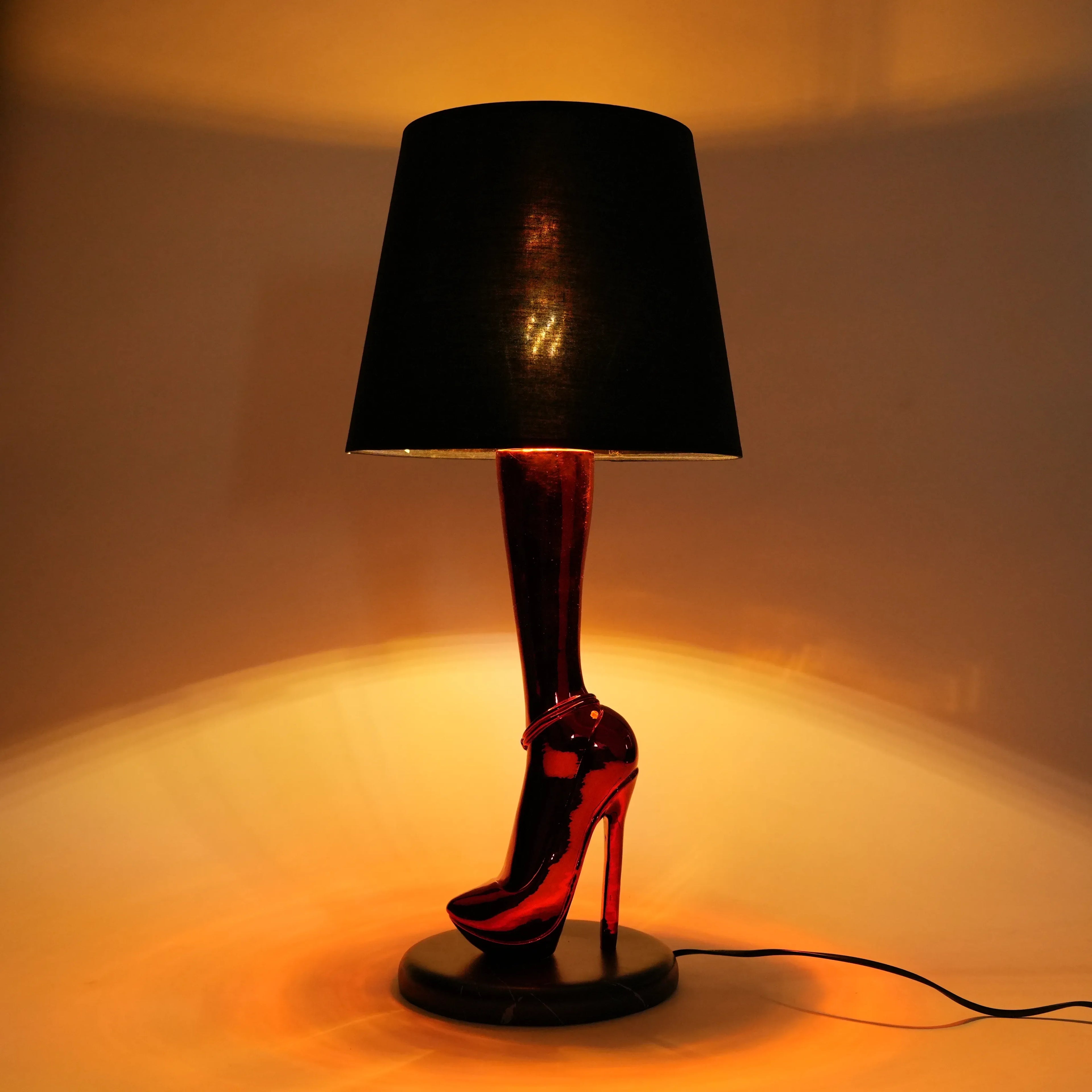 Crimson Heel Table Lamp