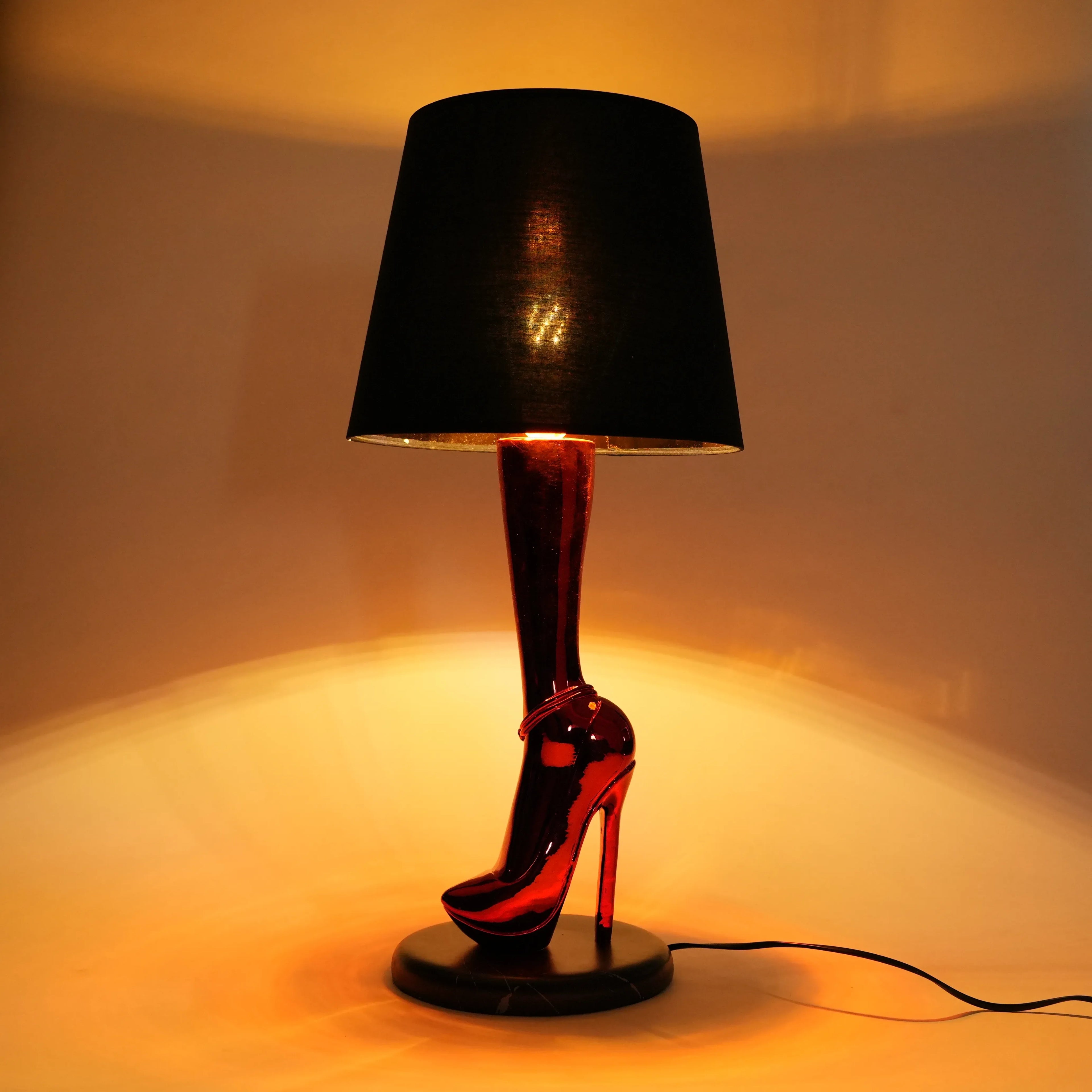 Crimson Heel Table Lamp