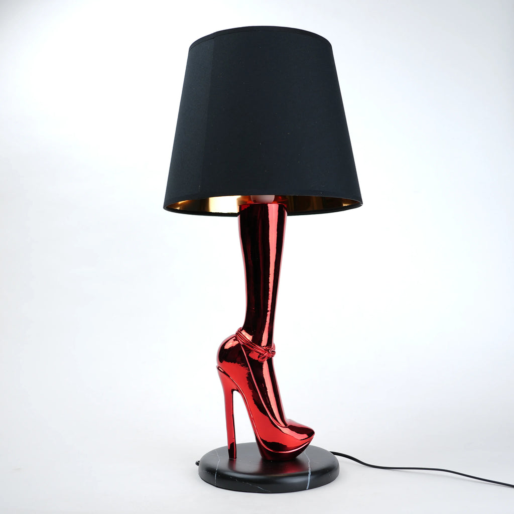 Crimson Heel Table Lamp