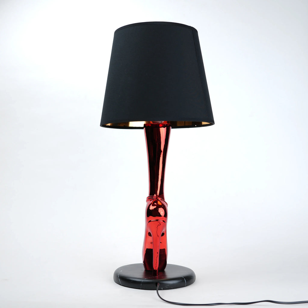Crimson Heel Table Lamp