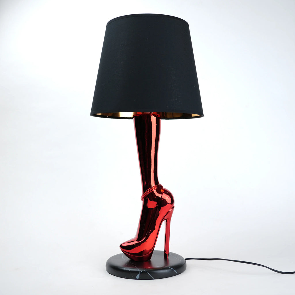 Crimson Heel Table Lamp