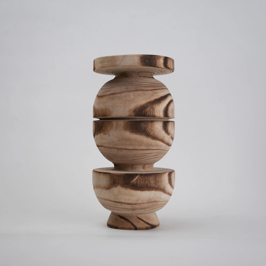 Burnt Wood Totem Decorative Accent – ZINARCH INDIA