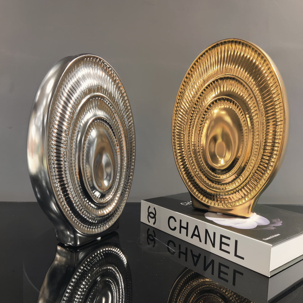 Ripple Oval Vase – ZINARCH INDIA