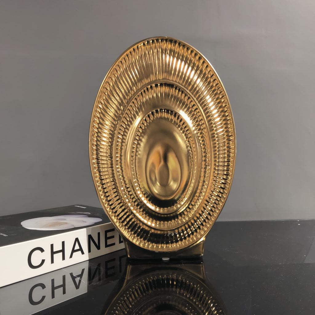 Ripple Oval Vase – ZINARCH INDIA