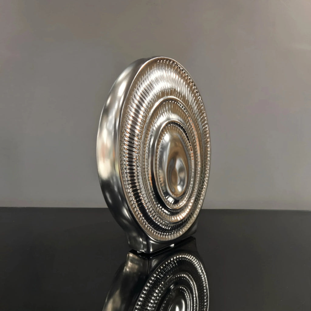 Oval Ripple Ripple Oval Vase – ZINARCH INDIA