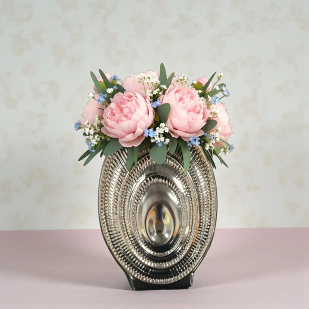 Ripple Oval Vase – ZINARCH INDIA