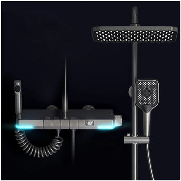 Thermostatic Shower System Set Digital Display Bathroom Shower Household