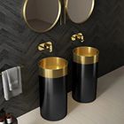 Stainless steel Gold black luxury freestanding Basin by Zinarch