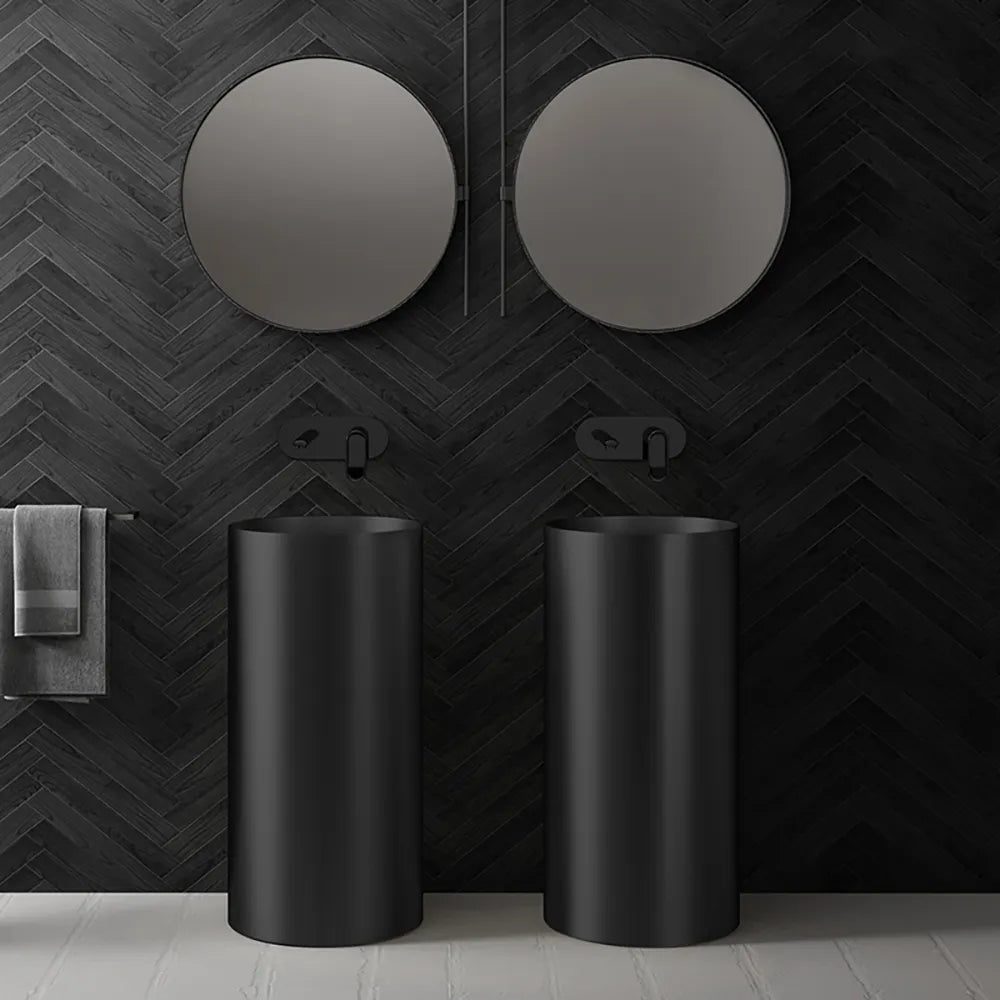 Round Stainless Steel Freestanding Basin