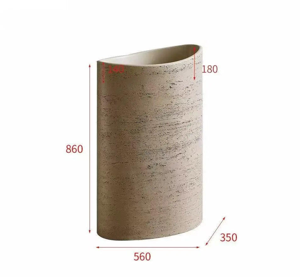 Boulder Pillar Artificial Stone Freestanding Basin